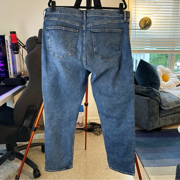 Gap High Rise Cigarette Jeans with Secret Smoothing Pockets in Medium Indigo - Picture 7 of 12